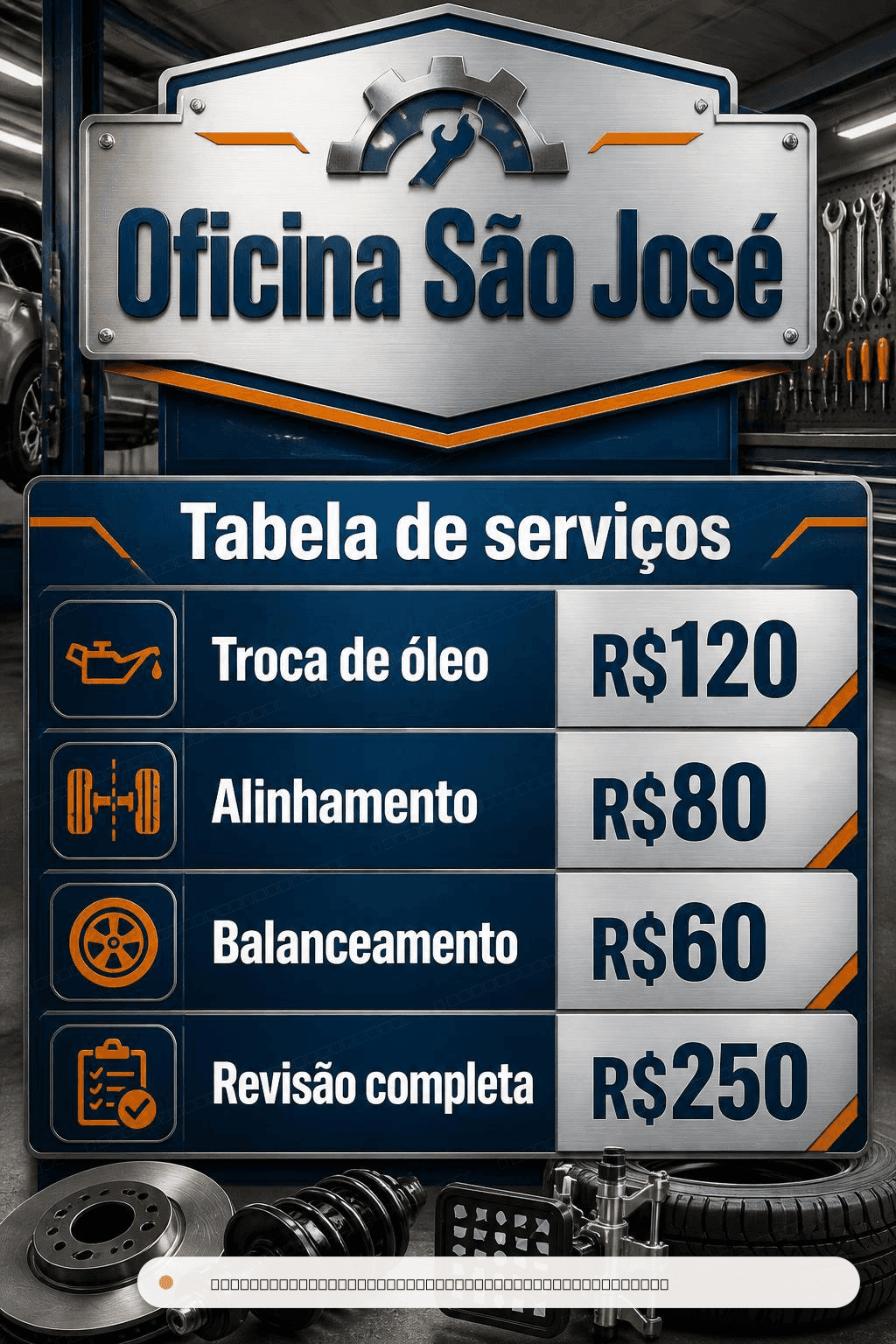 Tabela de serviços — General · ArteRápida