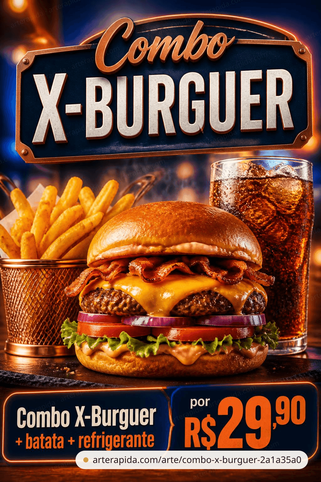 Combo X-Burguer — General · ArteRápida