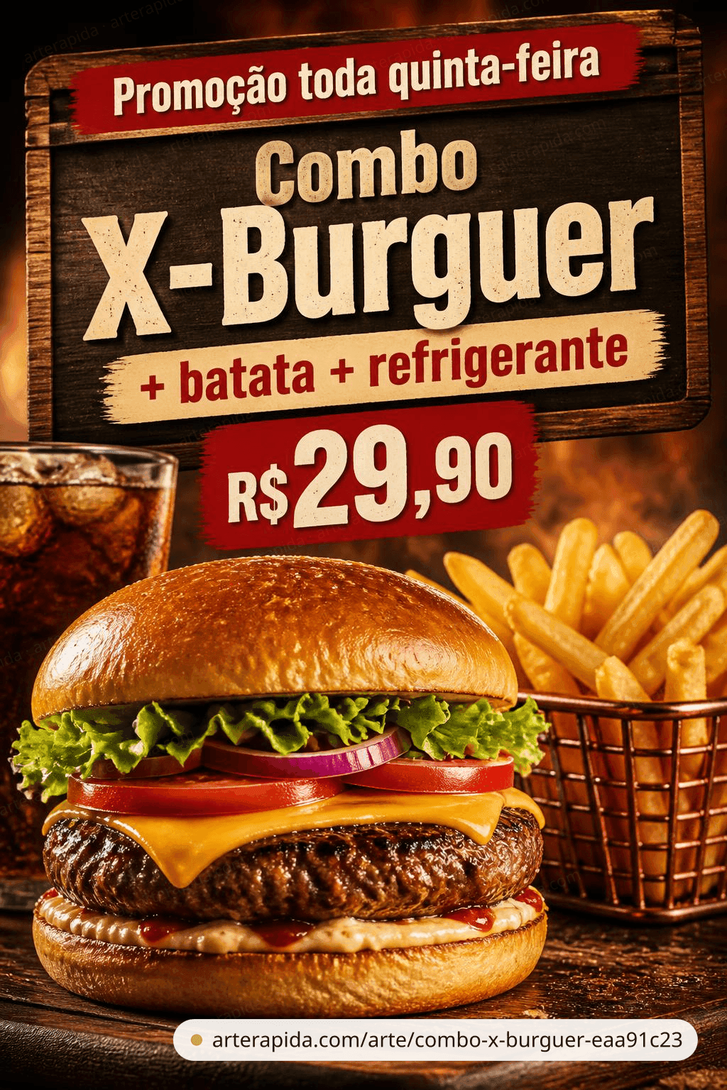 Combo X-Burguer — General · ArteRápida