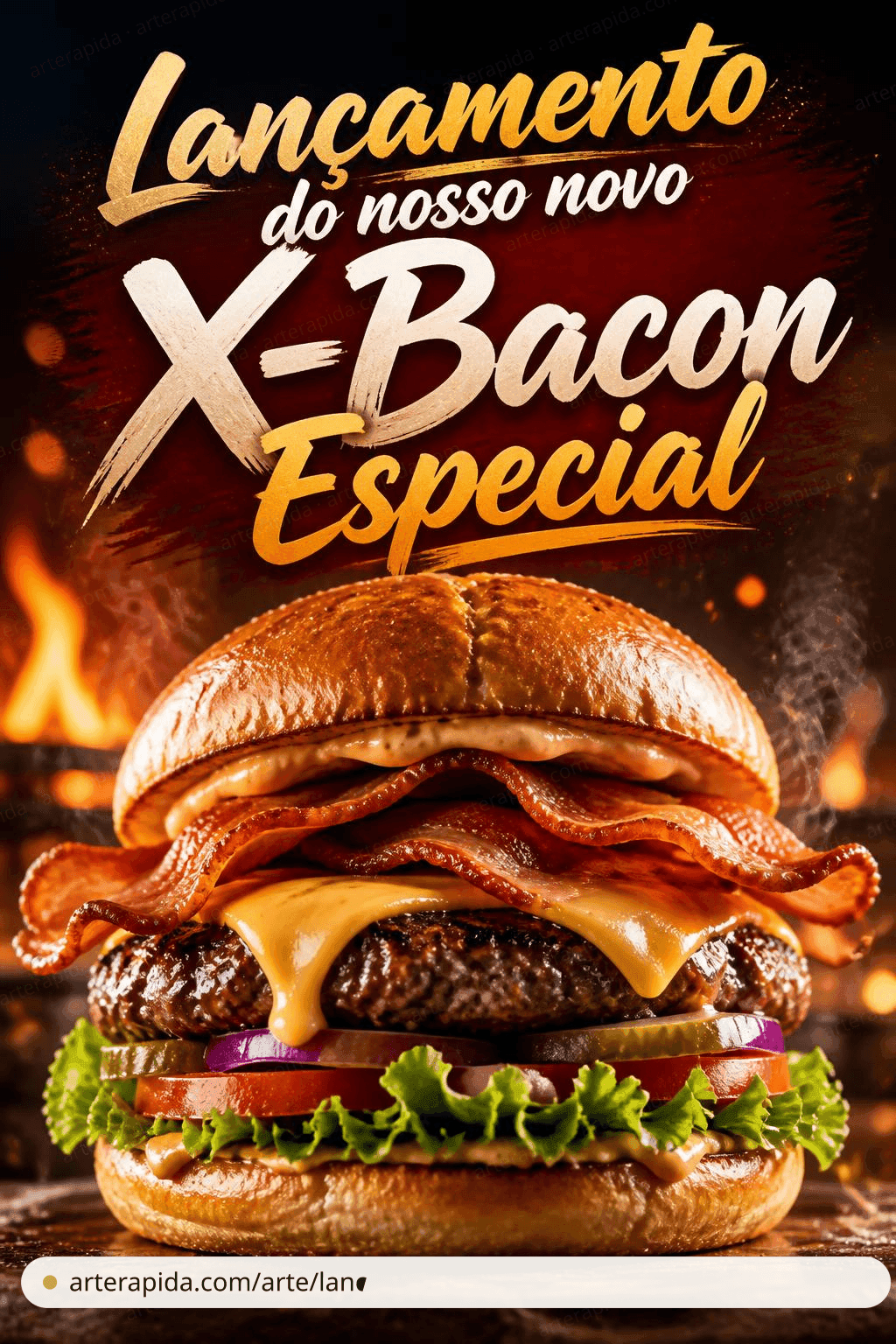 Lançamento do nosso novo X-Bacon Especial — General · ArteRápida