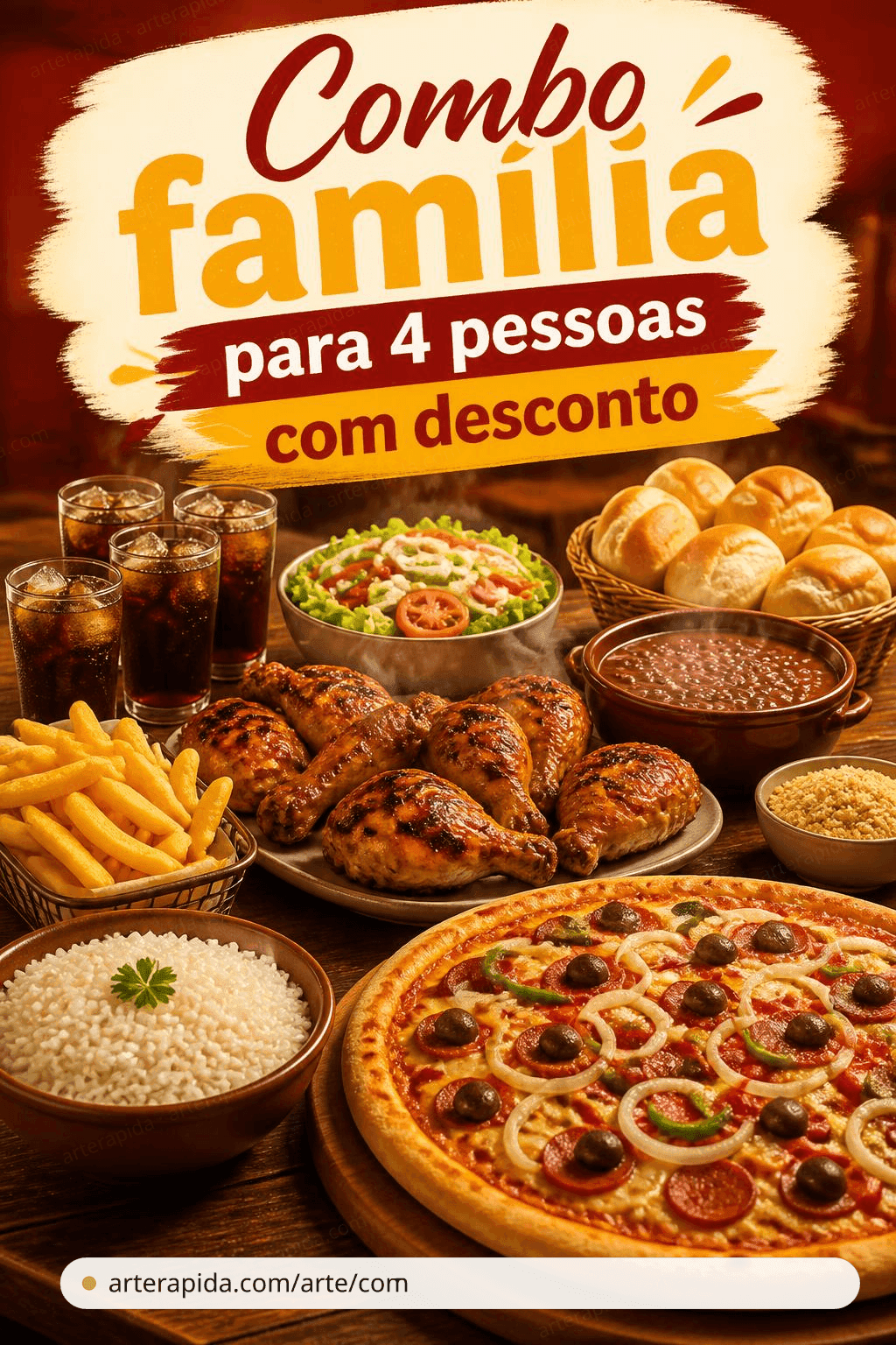 Combo família para 4 pessoas — Promotion · ArteRápida