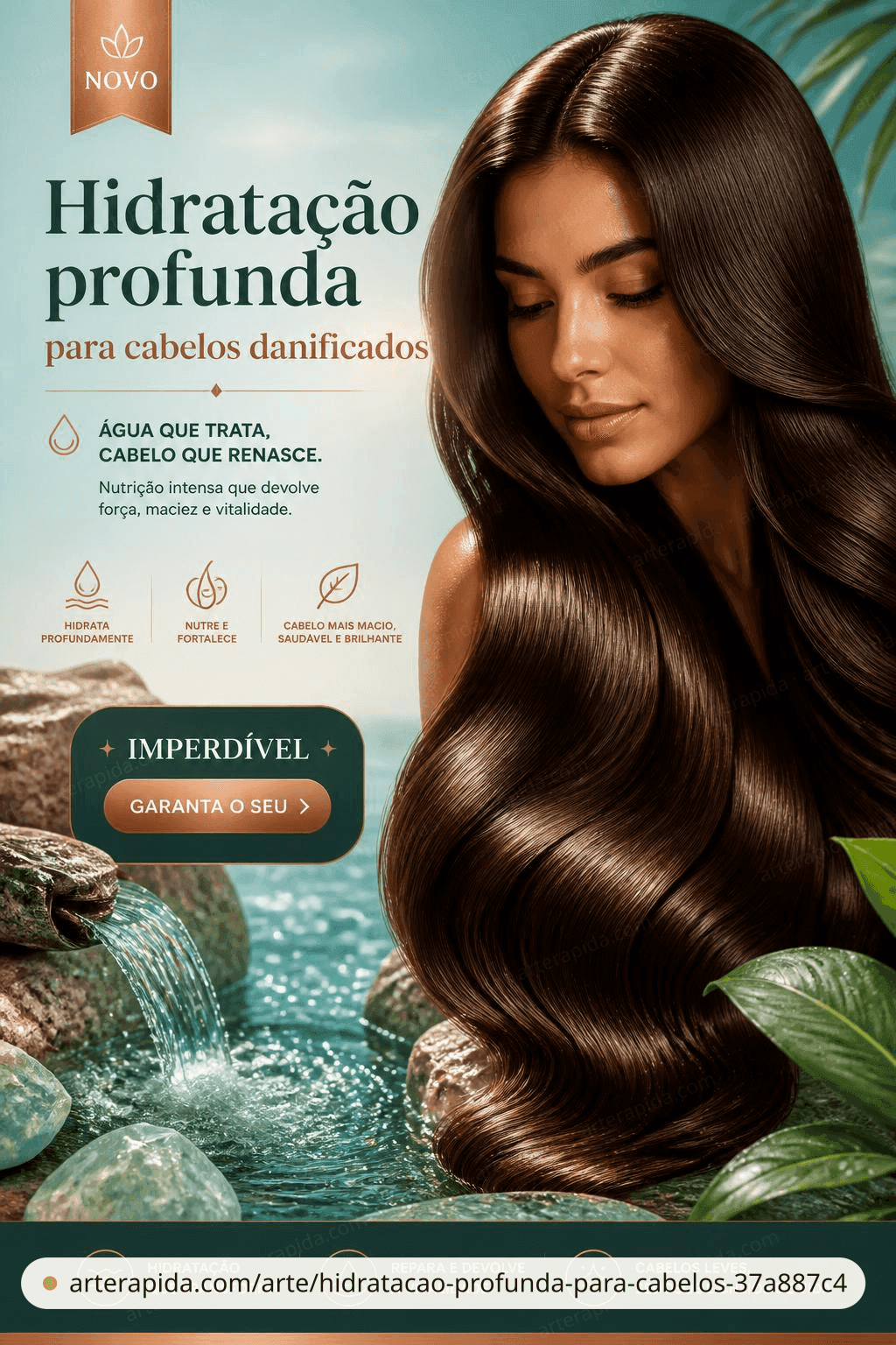 Hidratação profunda para cabelos danificados · ArteRápida